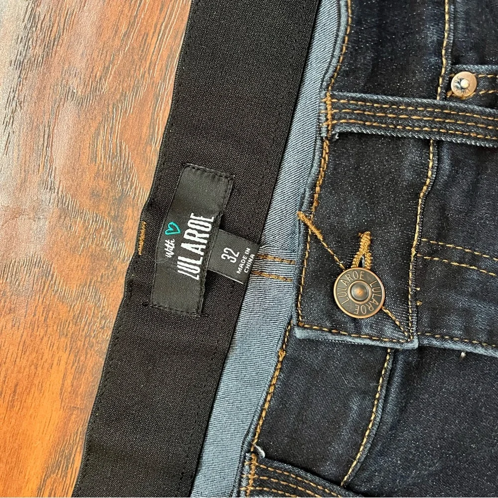 LuLaRoe Denim Jeans Women’s Size 32 Dark Blue Wash Bootcut - Picture 2 of 5